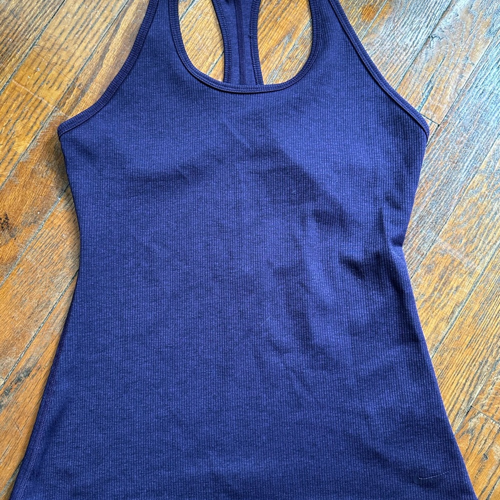 Nike Dri-Fit Deep Purple Ribbed Tank Top
